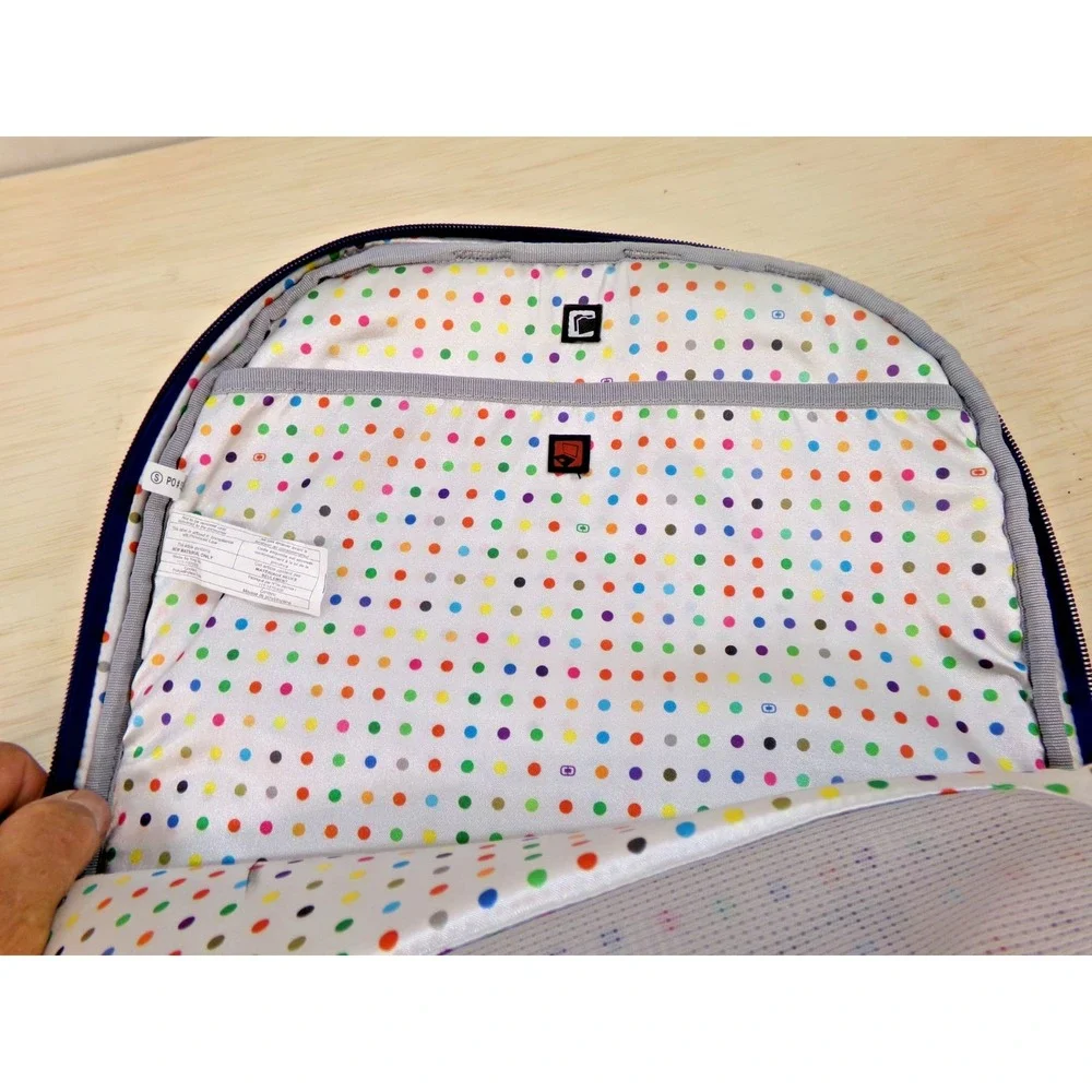 OGIO Soho Laptop Backpack Blue with Polka Dot Interior Padded Tech Bag